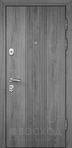 Фото стальная дверь МДФ №388 с отделкой Ламинат